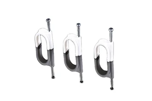 Flat Electrical Cable Wire Cord and Plastic Cable Clips