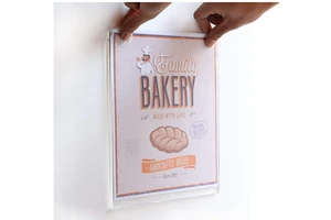 Customize Wall Mount Clear Sign Holder Ad Frames Papers Poster Document Holder With Adhesive Tape and Screws
