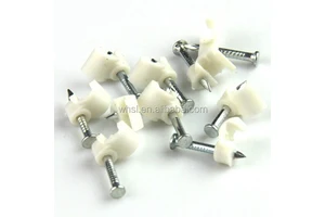 6MM Plastic Circle Electric Wire Cable Nail Clips