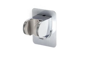 Punch-Free Shower Bracket Strong Adhesive Shower Head Holder Wall Mount Base Easy Adjustable for Apartment Hotel Bathroom