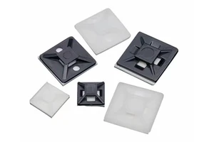 Green Glue 20x20mm Self-Adhesive Nylon Cable Tie Mounting Bracket Wall Anchor Clip Clamp for Easy Installation