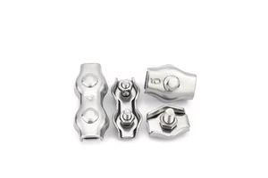 High-quality SS304 A2 SS316 A4 Single or Double Wire Rope Cable Clamps Made of Stainless Steel Clips M2-M10