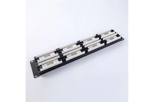 2U 19" Cat5e 48 Port RJ45 UTP Networking Patch Panel Data Distribution Frame