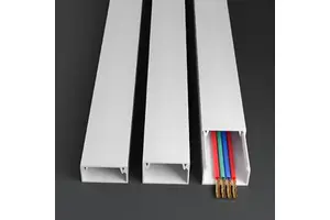 Custom Size White PVC Durable Cable Trunking ISO9001 for Network Cables Hotel Floor & Bathroom Use