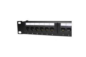 YNCO 24-Port Steel Cat6 UTP RJ45 Patch Panel (19inch 1U Black) for Networking & Telecommunication Applications