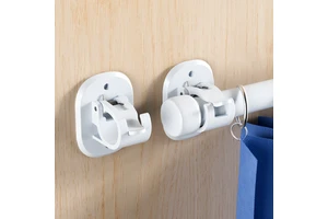 Multifunctional Self-Adhesive Home Curtain Bracket Retractable Fixed Clamp Non-Punch Rod Hook for Living Room Kitchen Bathroom