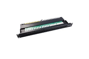 High Density 1U 50 Port Voice Patch Panel Cat3 RJ11 Telephone Patch Panel 19 Inch Rack Mount for Voice Cabling