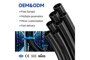 PA66 Polyamide PE PP Customizable Size Color Flexible Electrical Corrugated Conduit Fittings Nylon Corrugated Conduit