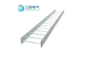 Hot-Dip Galvanized Ladder Type Wire Galvanized Cable Tray Cable Tray System 500*75*3000