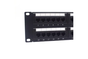 Wholesale Price High-Quality 24 Port Patch Panel Cat5E Cat6 Cable Panel Keystone Jack Utp Patch Panel of Pass Test