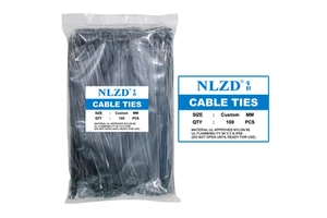 Professional Grade Black UV Nylon Cable Ties Freeze Resistant Plastic Zip Cable 250mm Multi-Size Set Industrial