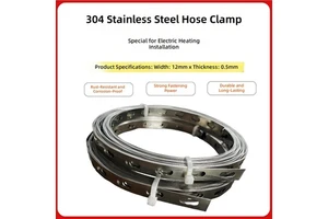 Electric Heating Stainless Steel Flexible End Cap/Plug for Electrical Wire Protection 1 in Pipe Size Inner Bore Size 12mm X 5mm