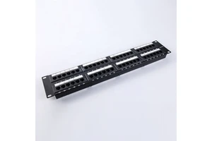 2U 19" Cat5e 48 Port RJ45 UTP Patch Panel Unshielded Plastic Data Distribution Frame