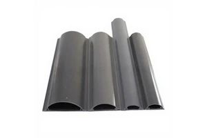 Gray Curved PVC Electrical Conduit Thickened Anti-Crush Electrical Conduit Surface-Mounted Semi-Circular Cable Channel