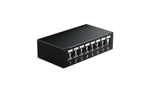 8/12 Port Shielded Steel Black RJ45 Cat6/Cat6A Blank Patch Panel 0.5 U 1 U Unloaded for Networking
