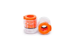 FCST-15JDB-EC 10mm 12mm HDPE Plastic Microduct Connector Fitting Straight Micro Duct Connector Telecom Coupler End Cap
