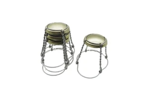 Champagne Bottle Wire Cage Bottle Cap Silver Gold Black Color In Stock