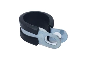 Rubber Lined R Type Cushioned Clips Fixing Hose Clamp Cable Clamps Rubber Lined Clip