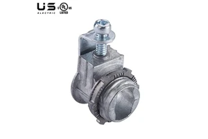 3/8 Inch Saddle Connector 1/2 Inch Knockout Flexible Metal Conduit (FMC) Flexible Pipe Fittings Saddle Type MC Cable Connector