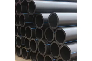 Factory Supply HDPE Pipe with Blue Strips 6 Inch High Pressure Durable Flexible Garden Use Pipe Fittings 1.5 Inch Custom Sizes