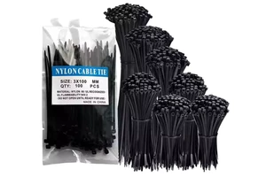 High Quality Self-Locking Heat Resistant Nylon Cable Ties 120mm 150mm 200mm Black White for Wire Management Electrical