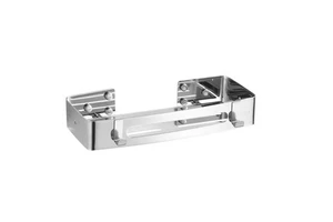 Stainless Steel Bracket Bathroom Storage Rack Self Adhesive Metal Shower Caddy Corner Shelves Hanging Basket