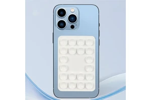 Slim Phone Holder Silicone Mobile Wall Mount Self-Adhesive Suction Cup Phone Stand