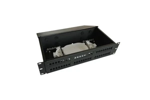 24 Port 19inch Fiber Optic Patch Panel SC SPCC Steel Material Clamshell-Type for FTTH Use Pull Type ODF Patch Panel
