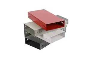 Manufacturing Cable Tray Factory's Zinc Surface Steel Ventilated Perforated Cable Tray Bottom Punched Design 1000kg Load