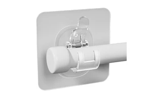Adhesive Hooks for Door Curtain Telescopic Rods Drill-Free Stick-On Brackets, Clips, Crossbars, Curtain Rod Hooks & Fasteners