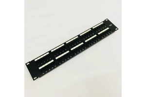 19 Inch 2U 50 Port Cat3 RJ11 Patch Panel 50 Ports RJ11 Telephone Patch Panel With 8P4C Voice Keystone Jack