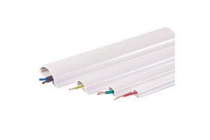 High Quality PVC Cable Duct Trunking with Adhesive Tape Plastic Electricity Wire Cable Conduit Floor Trunking
