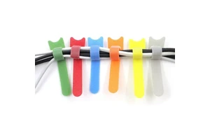 Factory Wholesale Reusable Cable Ties 12mm Nylon Fasteners 250mm Length Back-to-Back Hooks Loop for Cable Organizers Colorful