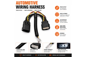 Wholesale Custom 12 Pin Waterproof Corrugated Pipe Cable Assembly Wiring Harness Auto Electrical Wire For Automotive