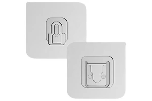 Interlocking Self Adhesive Wall Mount Bracket No Nail Traceless Holder for Power Strip Router Shelf Organizer Cable Management