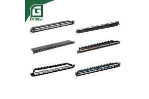 GETEKnet 24/48 Port UTP Cat5e/Cat6/Cat7 Unshielded RJ45 Patch Panel 90 Degree for Server/Engineering Room Networking ETL CE
