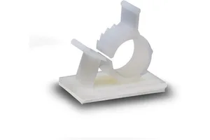 White Adhesive Backed Nylon Wire Adjustable Cable Clips Clamps