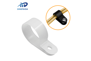 1" Plastic Cable Clip R Type Mounting Clips Cable Organizer Cable Management Kit 25.4mm Black Cord Clips