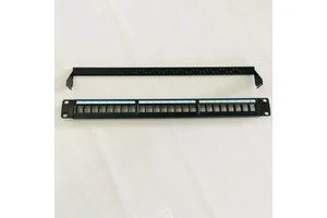 RJ45 24 Port Blank Patch Panel 24-port Empty Patch Panel Without Module for Cat5e Cat6 Cat6A Keystone Jack Installation