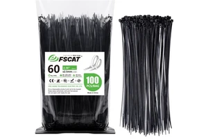 FSCAT Factory Customized 2.5mm Self Locking Cable Ties Nylon 66 Custom Zip Ties UV Resistant Plastic Wire Wraps Cable Ties Nylon