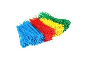 High Quality Nylon 66 4.8mm X 300mm Multi-color Self-Locking Flexible Cable Ties Wire Fasteners for Industrial Wiring
