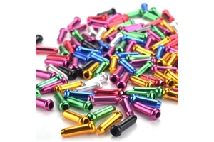 100PCS Bike Shift Brake Cable End Caps MTB Road Bike Shift Brake Inner Cable End Cap Aluminum Alloy End Cap Derailleur Wire Tips