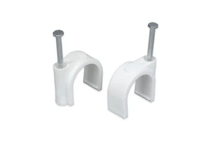 CHK-18MM Cable Clips Black and White Plastic Cable Clips with Steel Nail 18MM Size