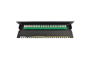19" 1U 25-Port Voice Patch Panel, Cat5e/Cat6 RJ45 Network Rack Mount Panel for VoIP, Data Center, Office Wiring