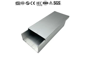 Aluminum Alloy Channel Type Cable Tray Custom Fully Enclosed Cable Tray Support System for Cable Lying