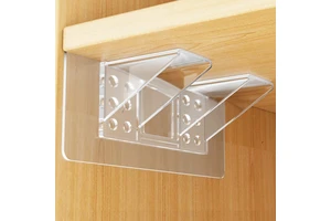 Punch-Free Invisible Adhesive Shelf Bracket: for Right-Angle Wall Racks in Wardrobes, Bedrooms, Sturdy & Neat