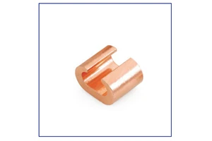 Brass C Crimp Connectors High Conductivity Copper Compression Joint for Earth Bonding and Lightning Protection Wire Systems