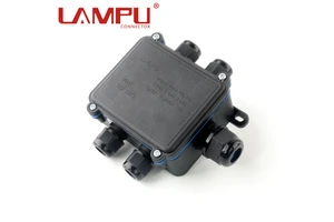 IP68 Multi-Way Sealed Electrical Wire Junction Enclosure In-Out Waterproof Cable Connector Box for Landscape Lighting Wiring