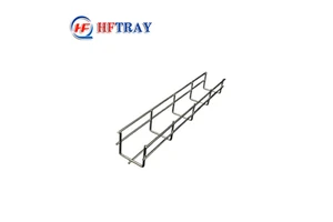 Economical HONG FENG Corrosion Resistant Steel 100mm X 50mm Ventilated Open Basket Wire Mesh High Capacity Custom Cable Tray
