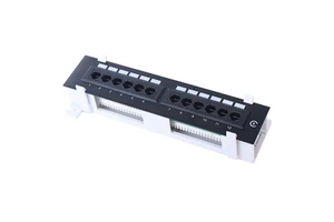 Fully Loaded 12 Port Wall Mount Patch Panel Rack Rj45 Utp Cat6 Cat5e Patch Panel